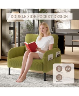 Corduroy Wide Seat Chair - Living/Bedroom