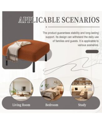 Streamdale Corduroy Ottoman Footstool with Legs