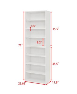CD DVD Storage Cabinet Bookcase Adjustable Shelf
