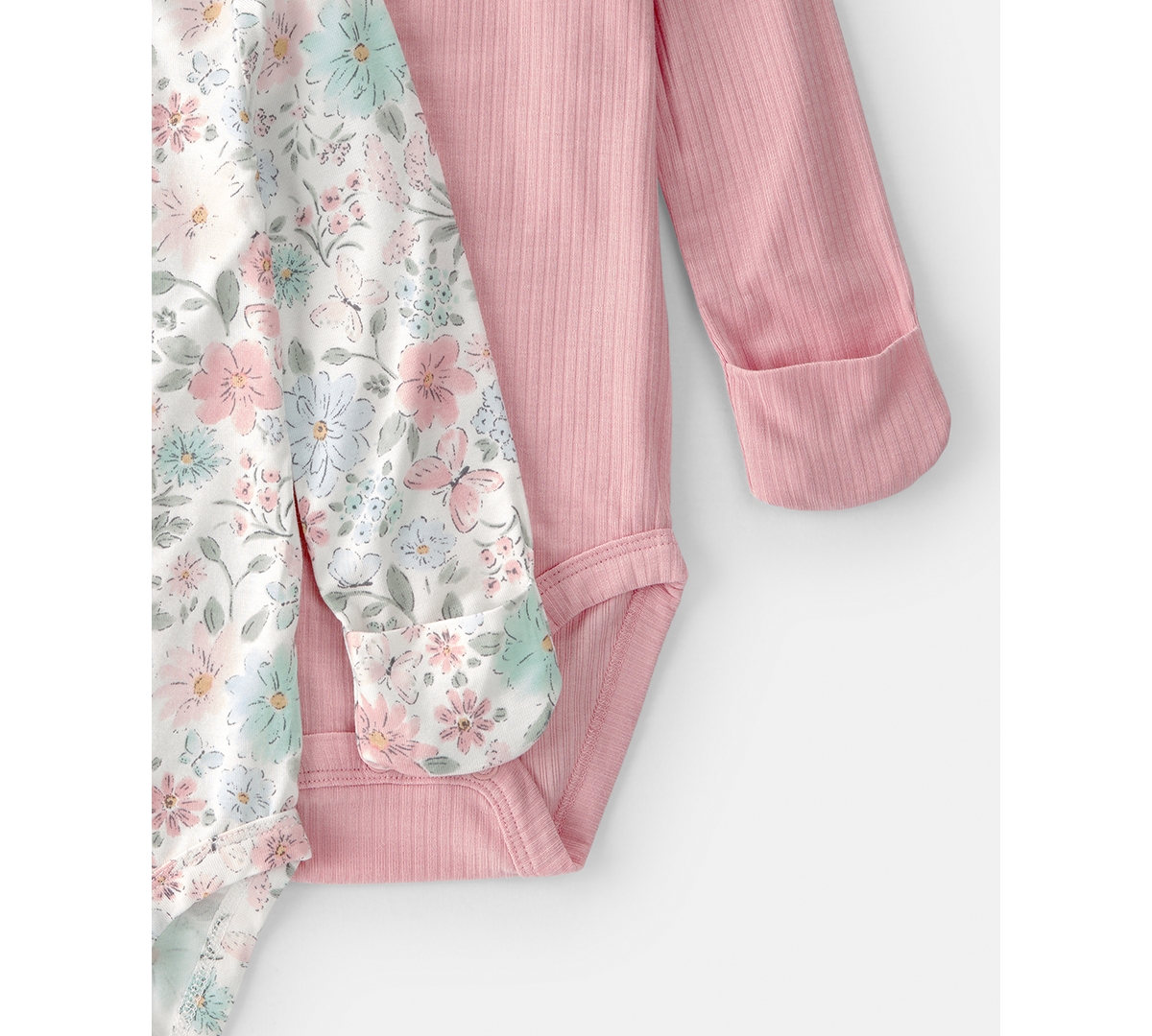 Carter's Baby Girls' Butterfly Garden Print Bodysuits, 2-Pack
