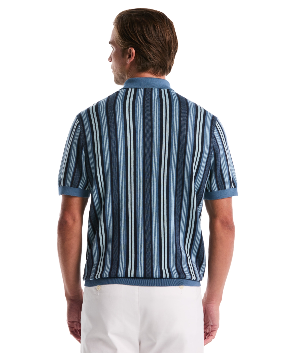 Original Penguin Men's Vertical Striped Slim-Fit Polo Sweater