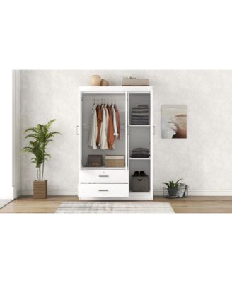 Streamdale 3-Door Wardrobe with 2 Drawers, White