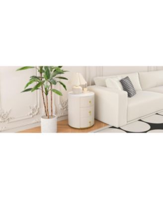 Upholstered 3-Drawer Nightstand