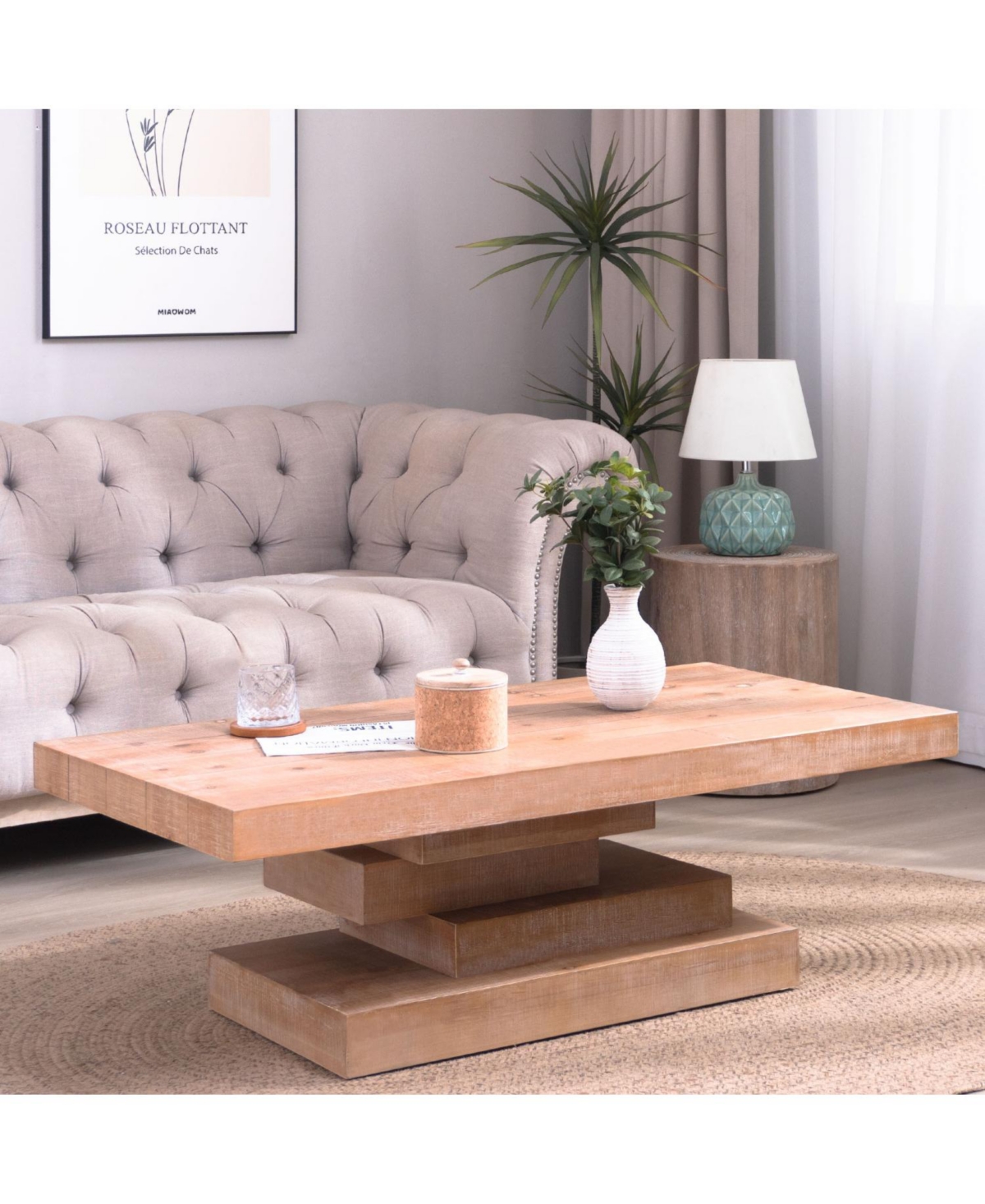 Streamdale Furniture Rustic Wood Coffee Table