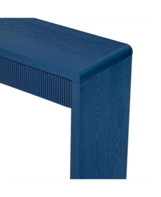  Rustic Console Table - Fluted Drawers, Wood Veneer, Apricot