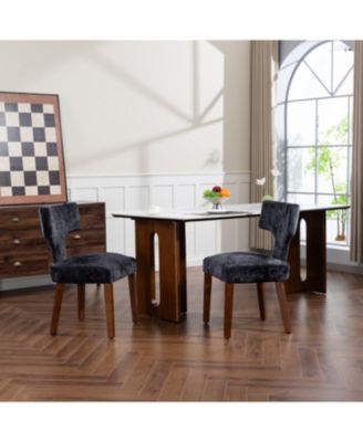 Mid Century Modern Dining Chairs (Set of 2) Gray