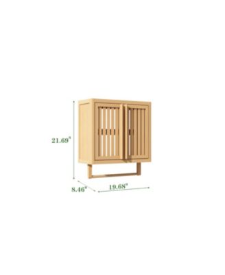 Bathroom cabinet wall mounted Bamboo toilet storage box