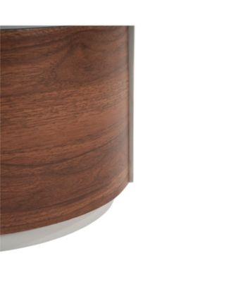 Oval Side Table - Modern Design Smart Storage