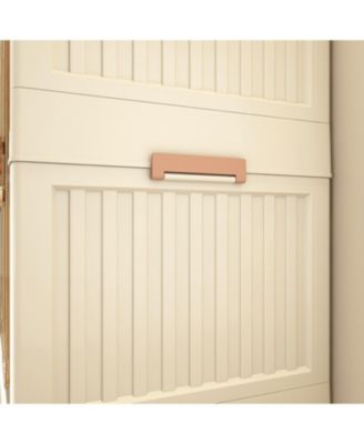 Portable Wardrobe Closet Organizer - 9 Cubes & Rod White