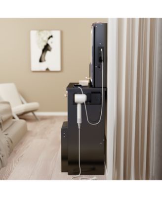 29.2" Vanity Table LED Mirror Power Stool