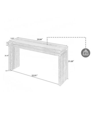 Streamdale 60" Antique Natural Farmhouse Console Table