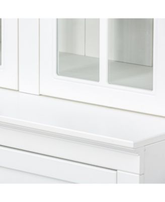 75" Pantry Cabinet Set, 60" Farmhouse Display Cabinets