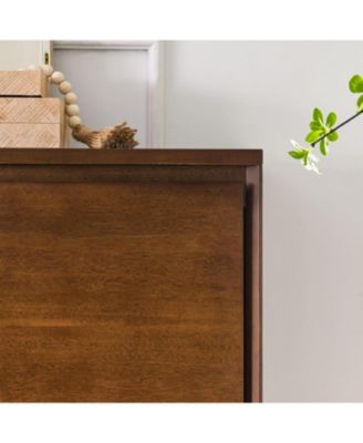 Walnut Sideboard Buffet Cabinet with Outlets