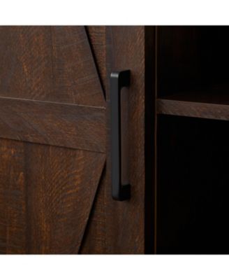 Farmhouse Cabinet with Barn Doors and Shelves