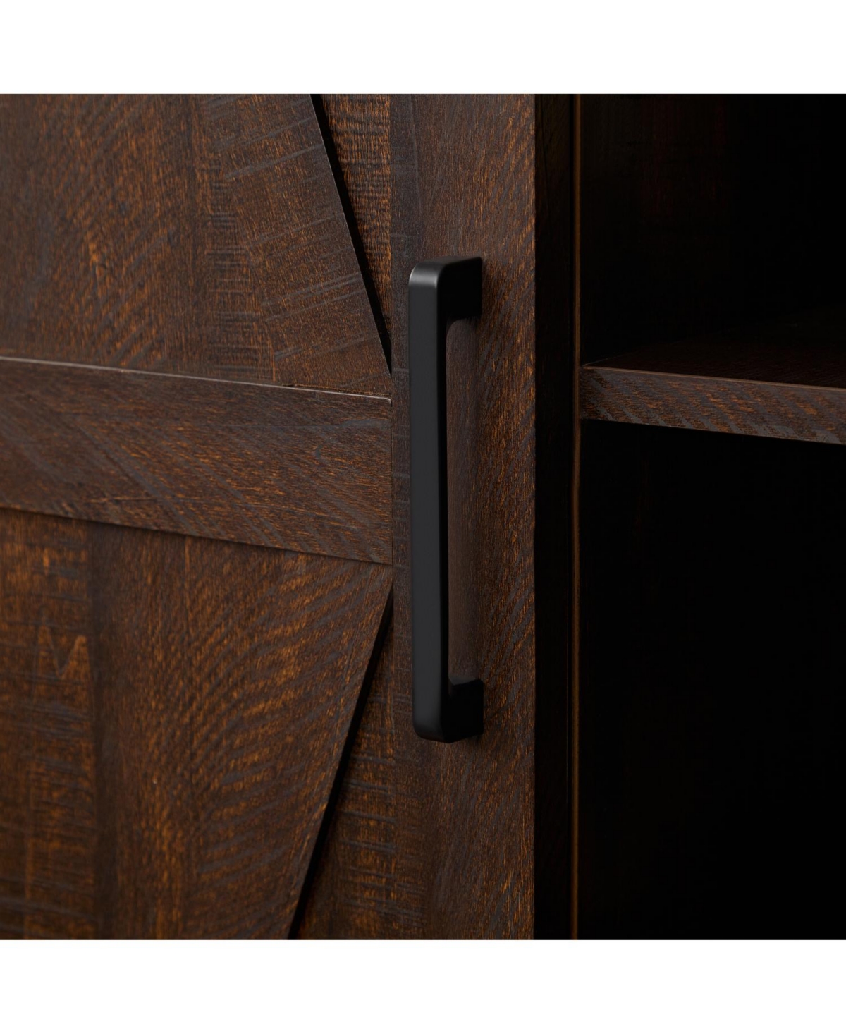 Streamdale Furniture Farmhouse Cabinet with Barn Doors and Shelves