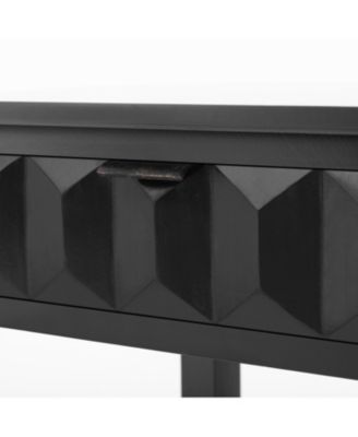 Fir Veneer Modern Stylish Console Table with Honeycomb Design,Suitable for Study,Entryway, Hallway, Living Room, Foyer