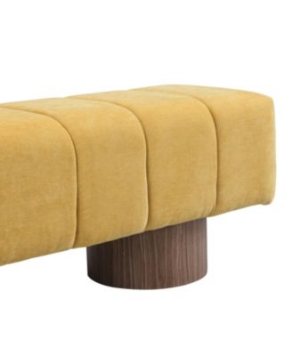 Upholstered Chenille Bench - Dining Entryway Bedroom