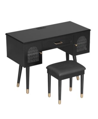 Vanity Makeup Table Set Charging Port