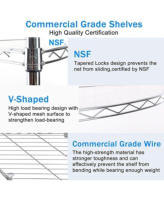 6-Tier Corner Wire Shelf - Chrome
