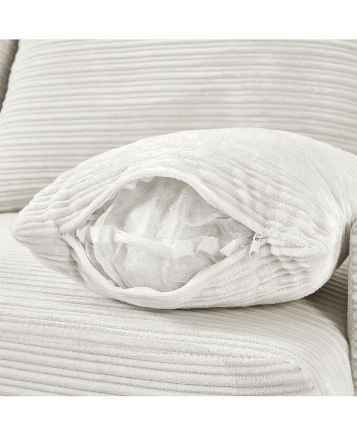 Streamdale Furniture Modern 3-Seater Sectional Sofa w/ Ottoman, Usb, Cup Holders.