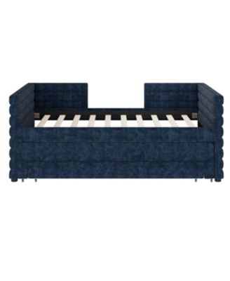 Streamdale Twin Upholstered Daybed with Trundle & 3 Drawers, Chenille