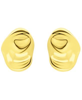 18k Gold Over Sterling Silver Abstract Oval Post Earrings, Macy's Exclusive