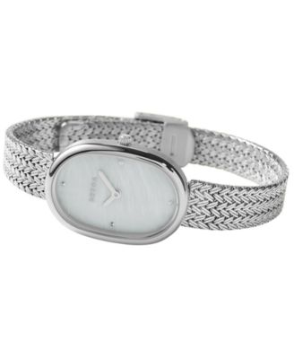Women's 'Jane Tethered' Silver Stainless Steel Mesh Bracelet Watch, 23mm
