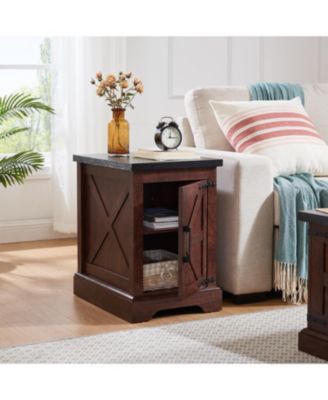 Farmhouse End Table with Barn Door