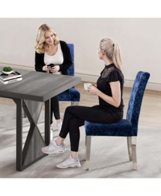 Velvet Dining Chairs (Set of 2) - Deep Blue