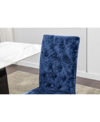  Velvet Dining Chairs (Set of 2) - Deep Blue