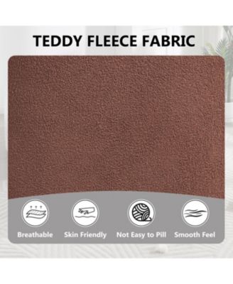 Streamdale Swivel Teddy Fleece Comfy Chair with Pillow