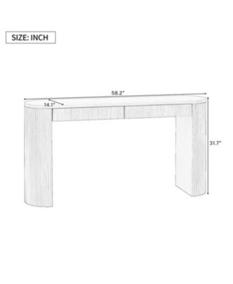 Pine Veneer Console Table