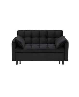Streamdale Modern Velvet Sleeper Sofa with Pillows & Pockets