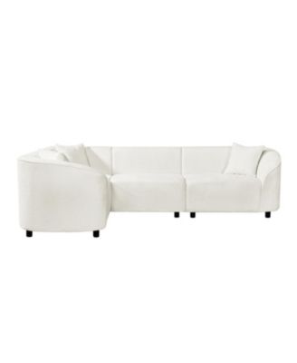 Streamdale  L-Shaped Sectional Sofa- Plush 4-Seater, Boucle Upholstery