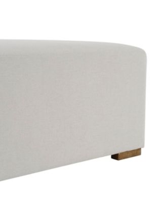 Streamdale Simple White Long Ottoman, Practical Furniture for Living Room and Bedroom