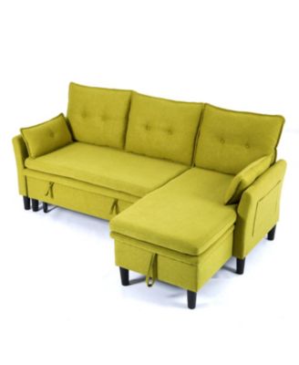 Streamdale Green L-Shaped Sectional Sofa with Storage