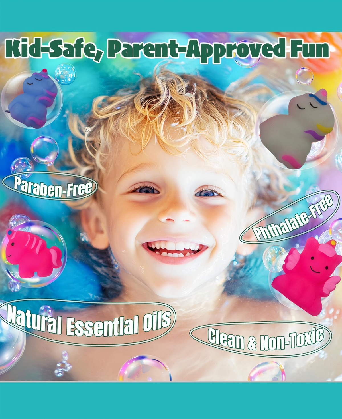 Lovery 6-Pc. Unicorn Squishy Super Bubble Bath Fizzies