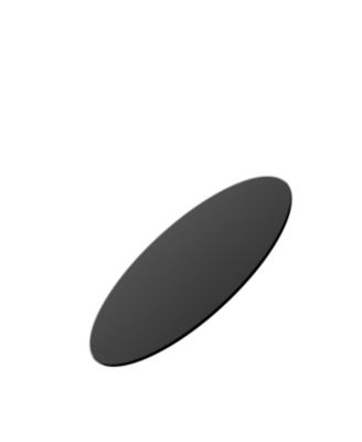 20" Round Black Tempered Glass Table Top