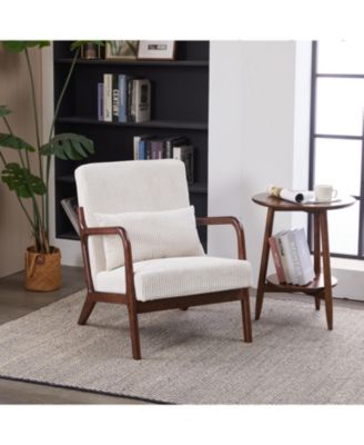 Mid-Century Modern Accent Chair Beige