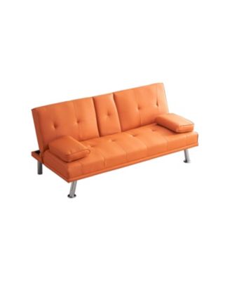 Leather Sofa Bed w/ Coffee Table