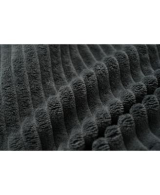 L-Shaped Corduroy Sofa w/ Storage & USB