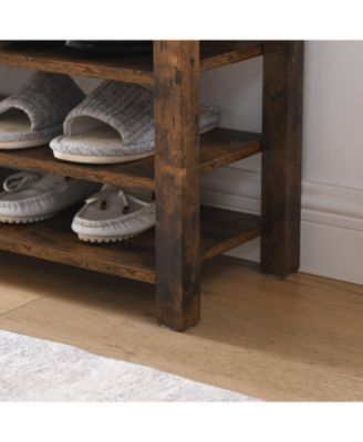 Streamdale Rubberwood Shoe Bench with Storage