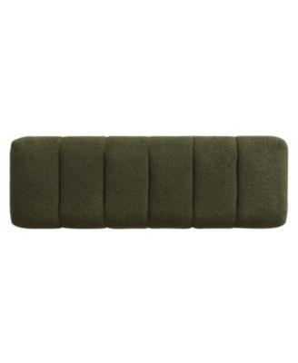Streamdale Green Boucle Upholstered Dining/Entryway Bench