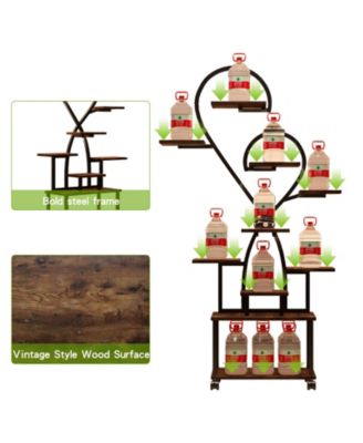 + Multi-Tier + Metal + Grow Lights + Plant Stand