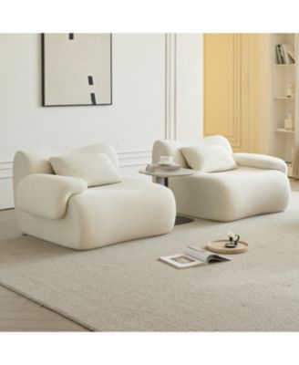 Streamdale Memory Foam 2-Seater Sofa in a Box - White