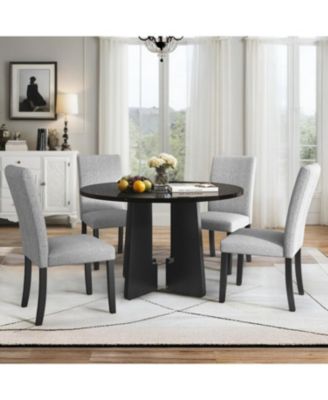  5-Piece Round Dining Set Chairs & 43" Table