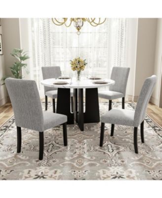  5-Piece Round Dining Set Chairs & 43" Table