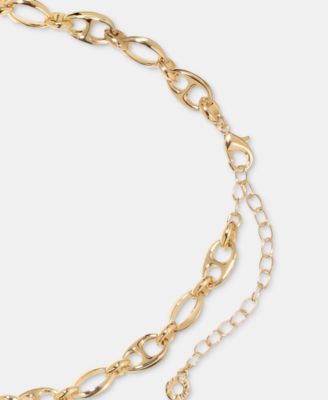 Stone & Mother-of-Pearl Layered Collar Necklace, 16" + 3" extender