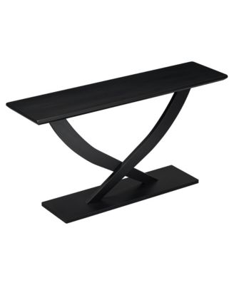 Mira 57" Rustic Console Table with Cross-Legs