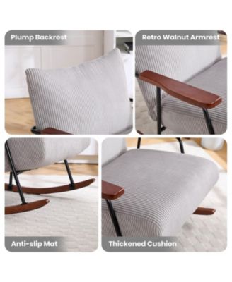 Streamdale Modern Accent Chair Arm Chair Living Room Rocking Chair Metal Frame